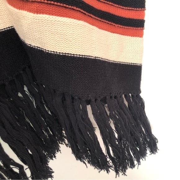 Sanctuary Striped Sweater Poncho With Fringe L/XL - Picture 11 of 16